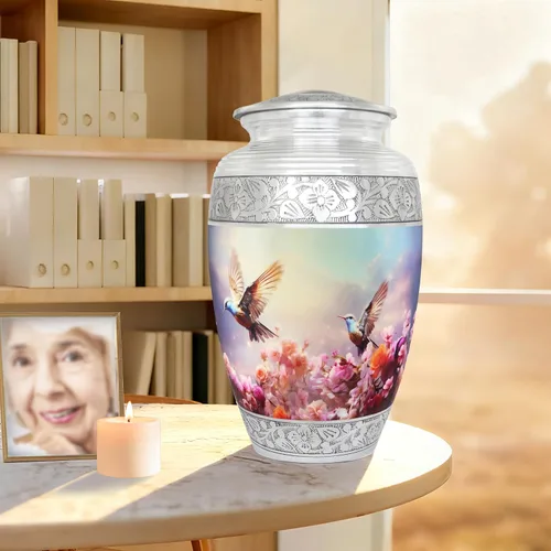 Vista 6 de NANIURN Urna para cenizas para mujeres u hombres, urnas de cremación para cenizas humanas de adultos mujeres y hombres, decorativa funeraria