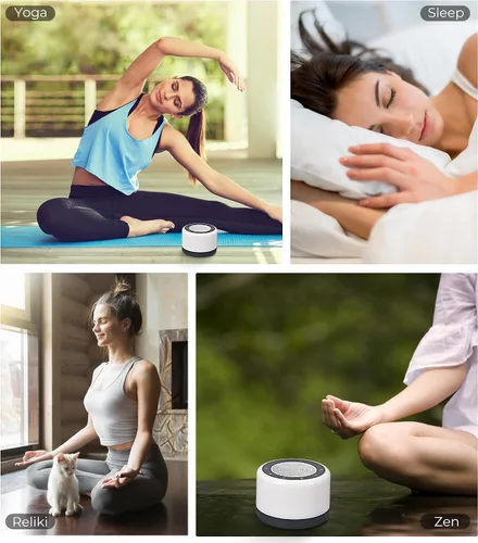 Vista 6 de Máquina de cuencos tibetanos de meditación - Reproduce 8 sonidos diferentes de cuencos para yoga, meditación, atención plena, curación, curación