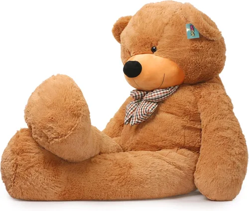 Vista 4 de Joyfay Oso de peluche gigante de 63 pulgadas, color marrón claro, enorme 5.25 pies, oso de peluche, regalo grande de San Valentín