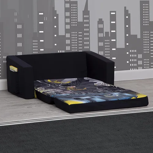 Vista 10 de Delta Children Cozee - Sofá abatible 2 en 1, sofá convertible a tumbona para niños, Batman