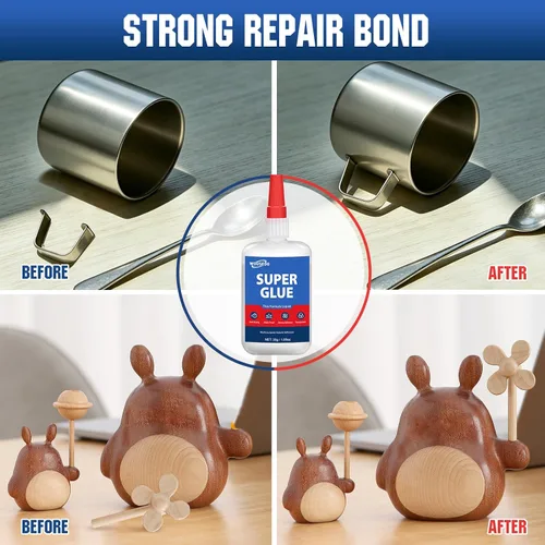 Vista 6 de Super Glue Liquid 30g, Fast Bonding Instant All Purpose Crazy Glue