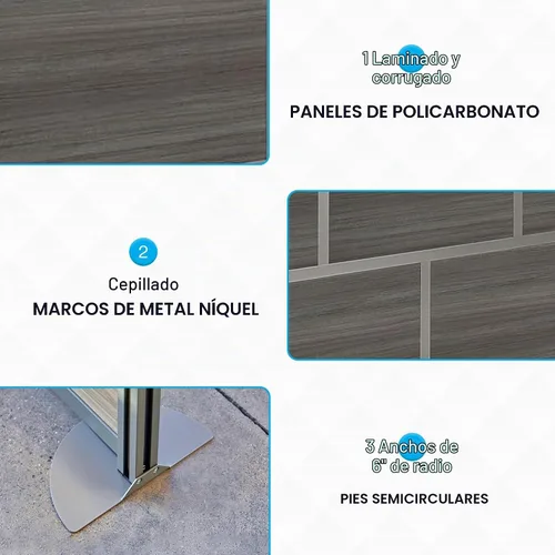 Vista 3 de NBF - Divisor de pared de panel de privacidad para cubículo, separador de habitación moderno, panel divisor de habitación portátil de pie sin