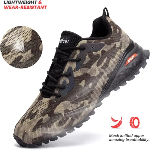 Vista 5 de Kricely Zapato deportivo para hombre, para correr, caminar, hacer senderismo y entrenamiento funcional, para exteriores, calzado informal de hombre