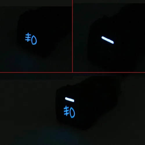 Vista 6 de x xotic tech Interruptor de botón pulsador de 4 polos de 12 V estilo fábrica con luces LED de fondo indicador para luces antiniebla, DRL, barra