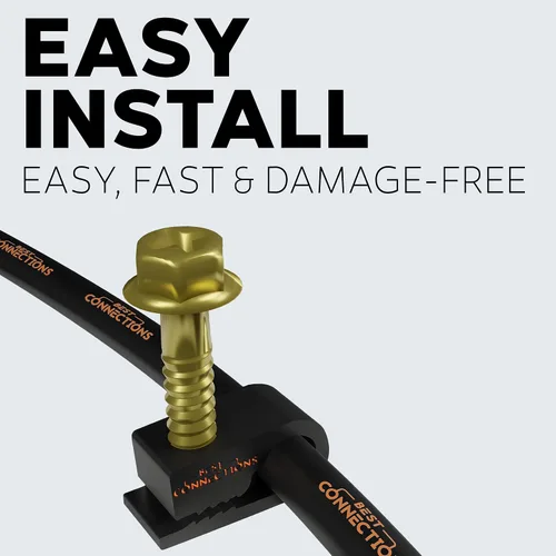 Vista 6 de BEST CONNECTIONS Clips coaxiales para cable con tornillo preinsertado (paquete de 1000) - Abrazaderas de montaje de cable único negro para cable