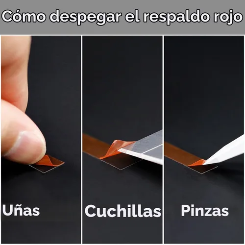 Vista 3 de Cinta adhesiva fuerte de doble cara transparente para reparación de iPhone, teléfono celular, pantalla LCD o de laptop (de 0.059 ~ 1.181 pulgadas)