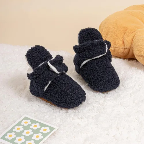 Vista 61 de Botines de forro polar para bebés, niños y niñas, pantuflas antideslizantes con agarre suave, zapatos de calcetín para recién nacidos, cuna