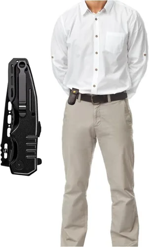 Vista 4 de Funda multiherramienta, Funda de cuero para cuchillos multiherramientas, estuche de bolsillo para cinturón, Funda para cinturón de bolsillo, Funda