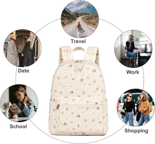 Vista 6 de Mini mochila para niñas resistente al agua pequeña mochila bolso de hombro para mujeres adultos niños viaje escolar