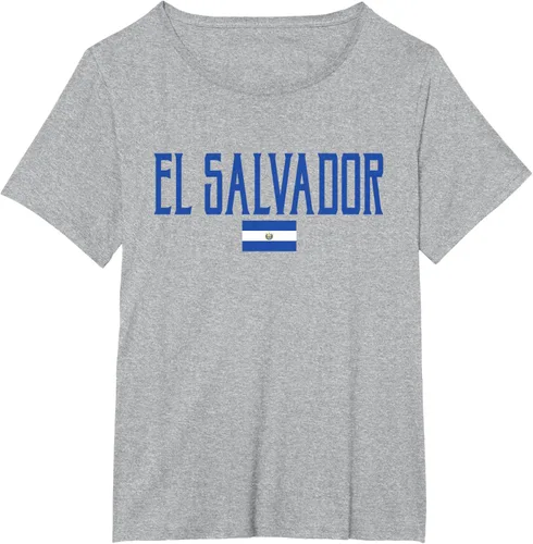 Vista 56 de Camiseta de texto azul con bandera de El Salvador, Negro, S