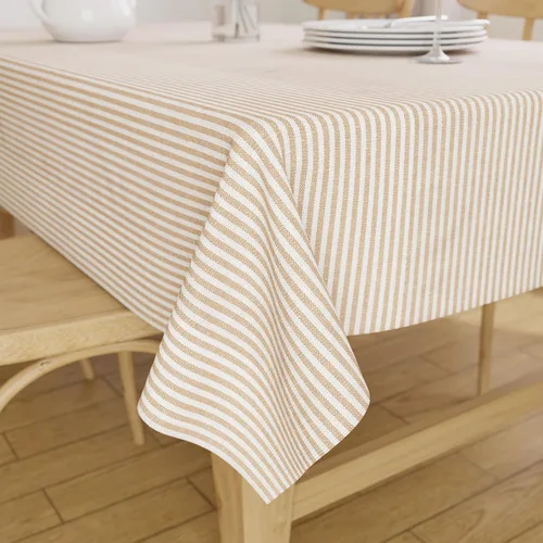 Vista 43 de Encasa XO Mantel cuadrado de algodón 35"x35" Franca Beige Checks Cheques Franca Beige