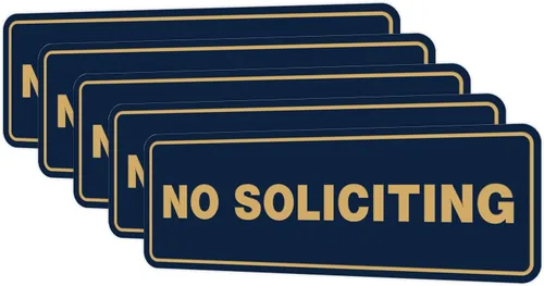 Vista 37 de Estándar No Soliciting Door/Wall Sign - Negro - Pequeño