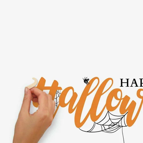 Vista 3 de RoomMates RMK5085SCS - Calcomanía de pared con cita de Feliz Halloween