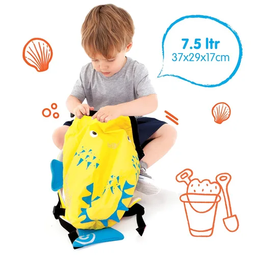 Vista 6 de Tronco, M, Spike PufferFish - Pez de peluche (color amarillo)