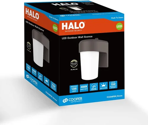 Vista 2 de HALO FE - Lámpara LED de bronce para exteriores con 1 luz y atardecer