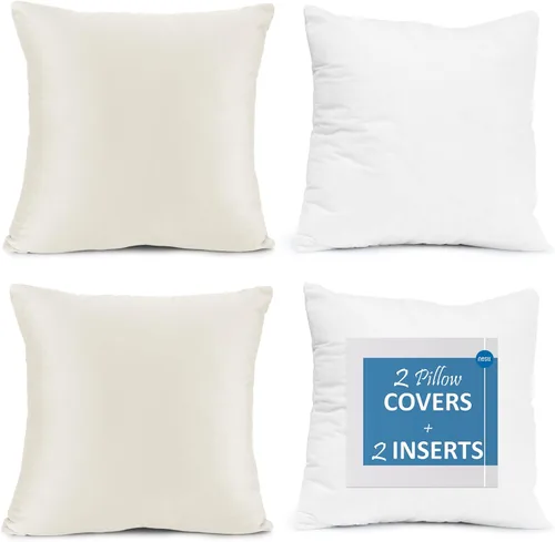 Vista 50 de Nestl Juego de 2 rellenos de almohada con terciopelo suave y sólido, juego de fundas de almohada cuadradas decorativas para sofá, automóvil Azul