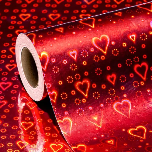 Vista 19 de Homeral Rollo de papel de regalo rosa holográfico con galaxia rosa brillante para cumpleaños, baby shower, despedida de soltera, boda, día
