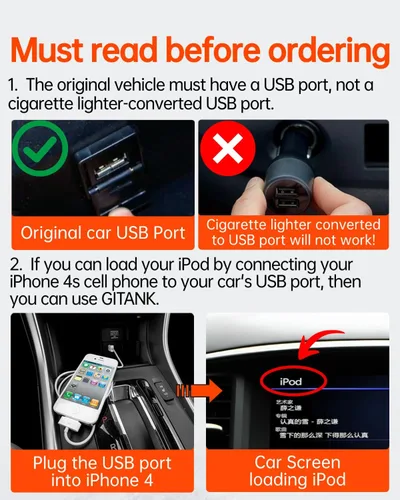 Vista 2 de Adaptador USB Bluetooth 5.3 para Coche Compatible con Infiniti, Nissan, GMC, Chevy, Honda, Ford, Mazda Conector de Interfaz de Música Receptor