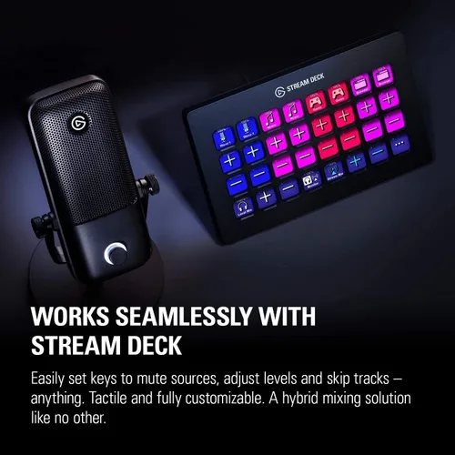 Vista 20 de Elgato Wave:1 - Micrófono de condensador USB cardioide premium para transmisión, juegos, oficina en casa, software mezclador gratuito, complementos