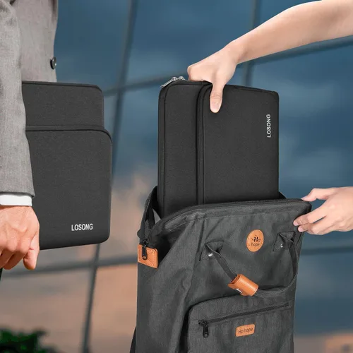 Vista 7 de Funda para monitor portátil de 15.6 pulgadas, bolsa protectora de almacenamiento, bolsa de exhibición con bolsillo para accesorios para monitor