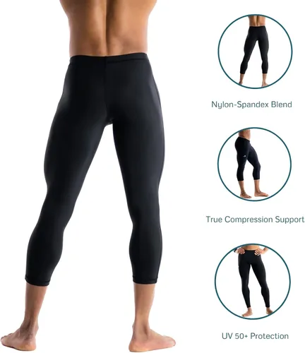 Vista 4 de CompressionZ - Pantalones de compresión para hombre, leggings de correr para hombre, leggings deportivos.