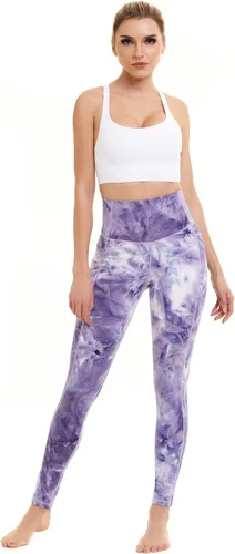 Vista 3 de iniber Pantalones de yoga de cintura alta con bolsillos para mujer, elásticos en 4 direcciones, suaves, para correr, entrenamiento, pantalones