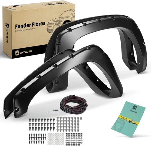Vista 11 de YHTAUTO Defensas de guardabarros de estilo de fábrica OE con kit de herrajes compatibles con Chevy Silverado y GMC Sierra 1500/2500 1999-2006, 1500
