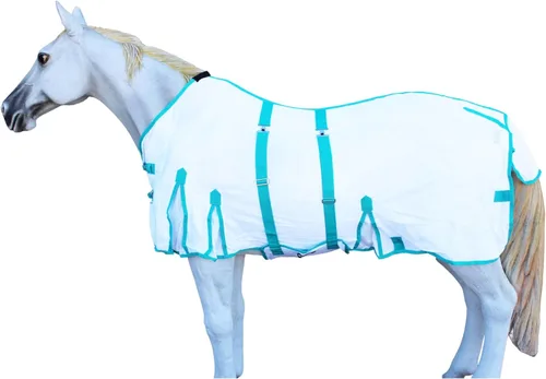 Vista 10 de CHALLENGER 78" caballo malla ligera verano hoja primavera flujo de aire blanco 73408B