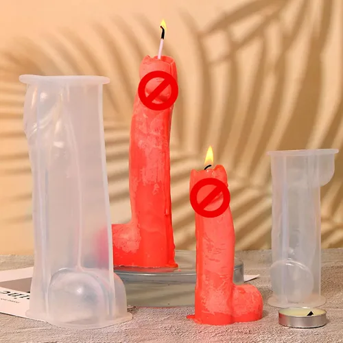 Vista 6 de Molde de silicona para hombre, molde reutilizable para velas genitales, decoración de bricolaje, herramientas para hornear para chocolate, dulces