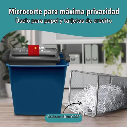 Vista 5 de EXTRIC Trituradora de papel para trituradora de documentos de 7 hojas de corte en tiras