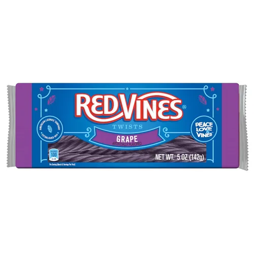 Vista 4 de Red Vines Black Jumbo Regaliz Twists Bolsa de 8 oz (paquete de 12)