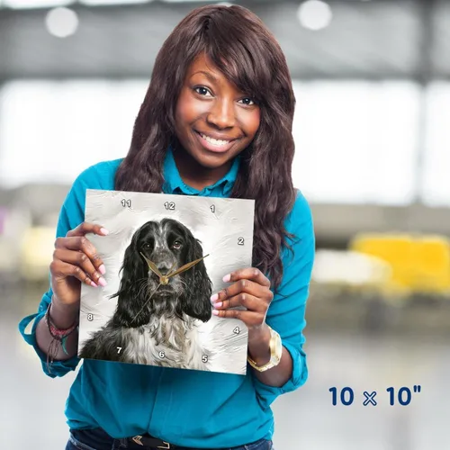 Vista 2 de 3dRose English Springer Spaniel 13x13 Wall Clock