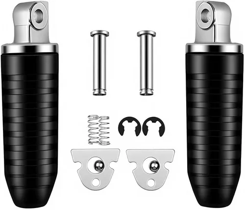Vista 7 de Estriberas delanteras y traseras de motocicleta compatibles con Suzuki V-Strom DL650 DL1000 GSX1300R Hayabusa 2008-2020 – Reposapiés de aluminio