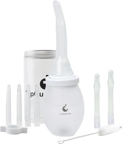 Vista 10 de TopQuaFocus Kit de bombilla de enema grande de 14.5 onzas para hombres y mujeres, limpieza de colon, cuidado femenino, sin BPA ni ftalatos