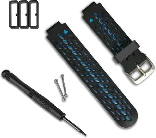 Vista 2 de Correa compatible con Garmin Forerunner 220 230 235 35 45 620 630 735XT 935 945, Vivoactive 4, Approach S10 /S20 Reemplazo de banda de repuesto