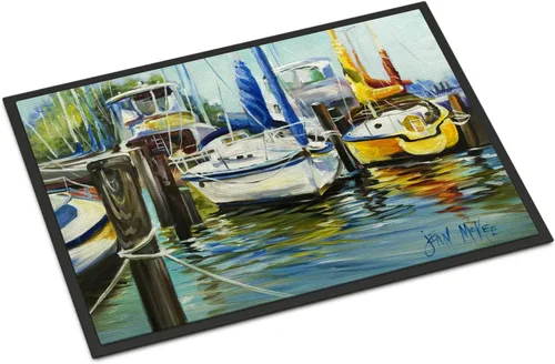 Vista 58 de Caroline's Treasures JMK1017JMAT - Tapete de caza de rana garza azul, 24 x 36 pulgadas, tapete para puerta delantera, interior y exterior