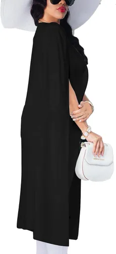 Vista 2 de LYANER Capa de manga larga para mujer, chaqueta de trabajo