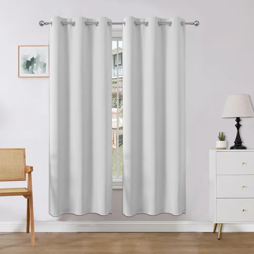 Vista 40 de Joydeco Cortinas opacas para dormitorio de 72 pulgadas de largo, 2 paneles de cortinas con aislamiento térmico para oscurecer la habitación