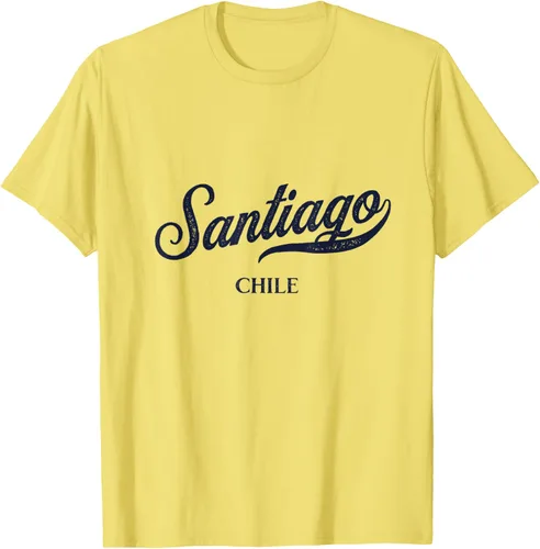 Vista 15 de Retro Chile City - Camiseta vintage de Santiago, Gris Gris Oscuro