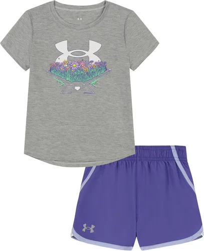 Vista 29 de Under Armour baby-girls Short Sleeve Shirt and Shorts Set, Durable Stretch and Lightweight