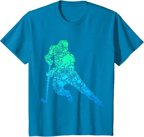 Vista 25 de Jugador de hockey sobre hielo Camiseta de hockey sobre hielo para hombres y niños Asphalt Grey