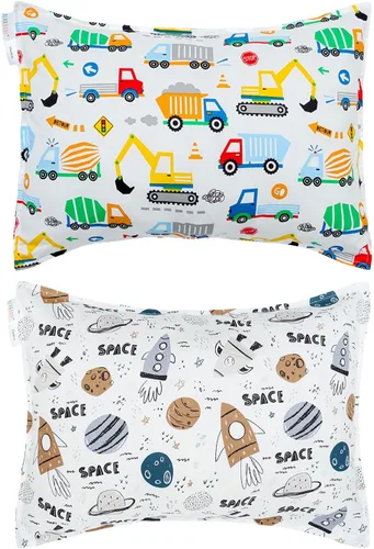Vista 17 de ALVA BABY - Fundas de almohada de algodón para niños pequeños de 13 x 18 pulgadas o 12 x 16 pulgadas