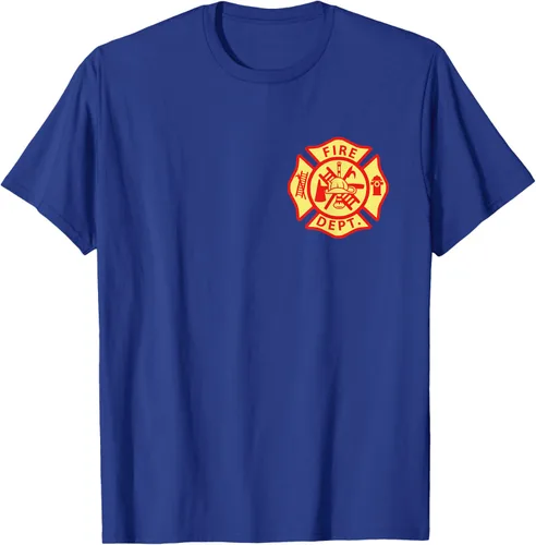 Vista 19 de Camiseta con logotipo de bomberos con símbolo de bombero, Negro