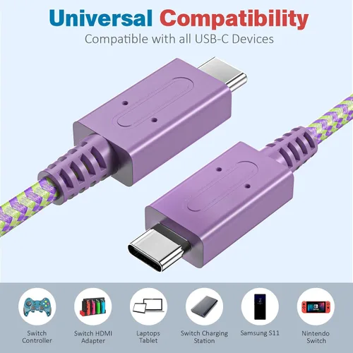 Vista 6 de TPC Cargador de 39 W para Nintendo Switch, adaptador de CA de 15 V 2.6 A de carga rápida con cable USB-C de 5 pies, compatible con Switch Lite