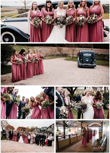 Vista 6 de Vestidos de dama de honor, vestidos largos de graduación, múltiples métodos de uso, vestidos de dama de honor