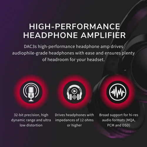 Vista 8 de Audioengine DAC3. Convertidor de señal digital a analógica de 32-bits para auriculares móviles para música y audio de alta resolución