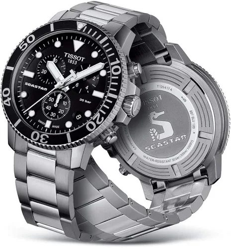Vista 2 de Tissot Mens Seastar 6601000 Stainless Steel Casual Watch Grey