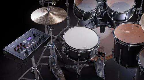 Vista 7 de Yamaha EAD50 Sistema de micrófono de tambor acústico electrónico avanzado con micrófono de condensador estéreo DSU50 y pastilla de gatillo