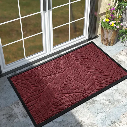 Vista 30 de Yimobra Tapete para puerta delantera para interiores y exteriores, 29.5 x 17 pulgadas, impermeable, para todas las estaciones, para entrada