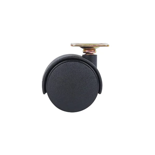 Vista 3 de Shepherd Hardware 9417 Rueda para silla de oficina de 2 pulgadas, rueda doble, placa cuadrada de 1-1/2 pulgadas, capacidad de carga de 75 libras